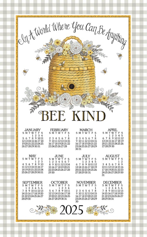 2025 Calendar Towel 3477 Bee Kind