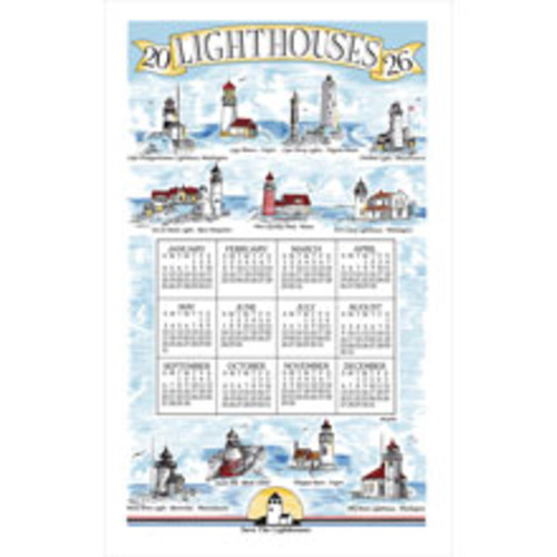 2026 Calendar Towel (3551) Lighthouses (Shipping in June)