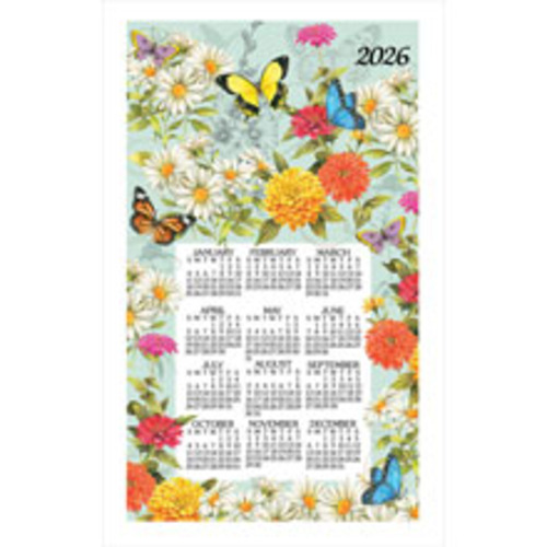 2026 Calendar Towel (3553)  Butterfly Garden  (Shipping in June)