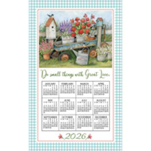 2026 Calendar Towel (3557)  Blue Wagon   (Shipping in June)