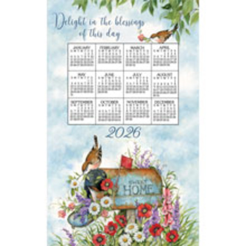 2026 Calendar Towel (3558) Floral Mailbox (Shipping in June)