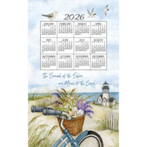 2026 Calendar Towel (3559) Seashore (Shipping in June)