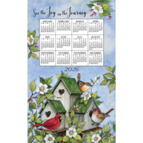 2026 Calendar Towel (3560) Birdhouses (Shipping in June)