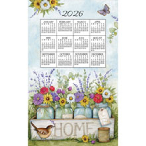 2026 Calendar Towel (3561) Home Floral  (Shipping in June)