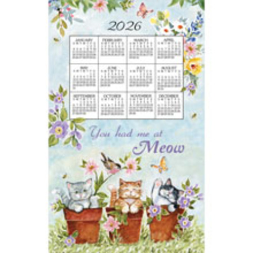 2026 Calendar Towel (3563) Sweet Kitties (Shipping in June)