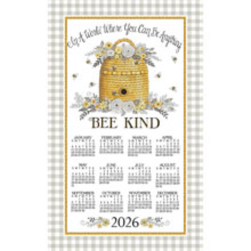 2026 Calendar Towel (3564)  Bee Kind (Shipping in June)