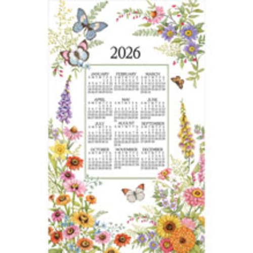 2026 NEW Calendar Towel (3568) Garden Walk  (Shipping in June)