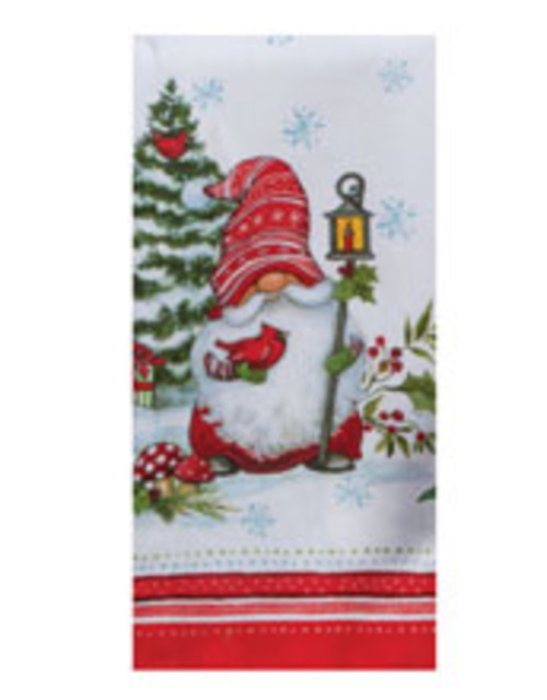 Kay Dee (H6437) Christmas Gnomes Dual Purpose Terry Towel