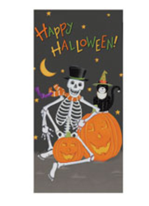 Kay Dee (H6802) Happy Halloween Skeleton Dual Purpos Terry Towel