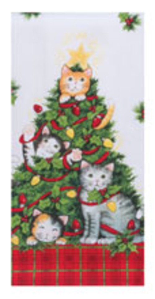 Kay Dee (H7000) Meowy Christmas Dual Purpose Terry Towel