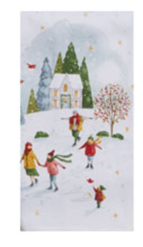 Kay Dee (H7043) Magical Winterland Home Scene Dual Purpose Terry Towel