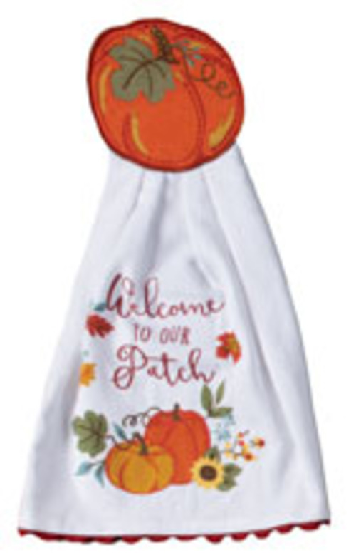 Kay Dee (H7117) Harvest Pumpkin Hang-Ups Towel