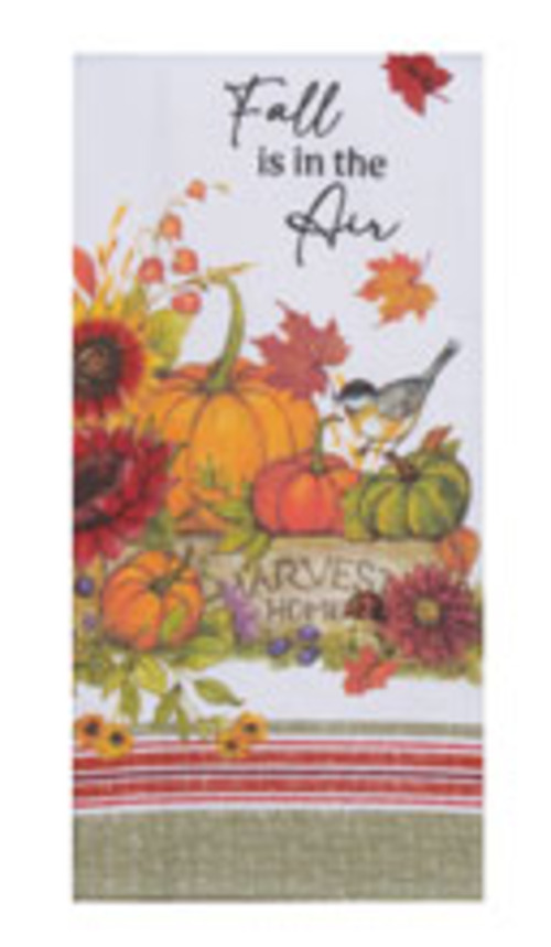 Kay Dee (H7120) Harvest Sunflower Fall in the Air Dual Purpose Terry Towel