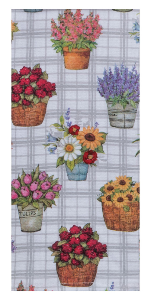 Kay Dee (R7576) Flower Market Floral Pots Dual Purpose Terry Towel