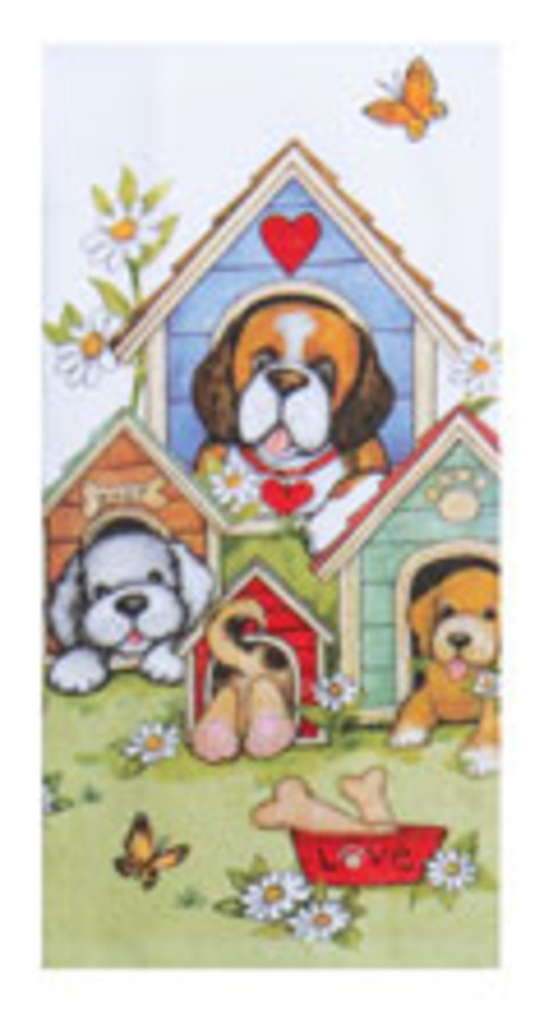 Kay Dee (R8250) Playful Puppies Dual Purpose Terry Towel