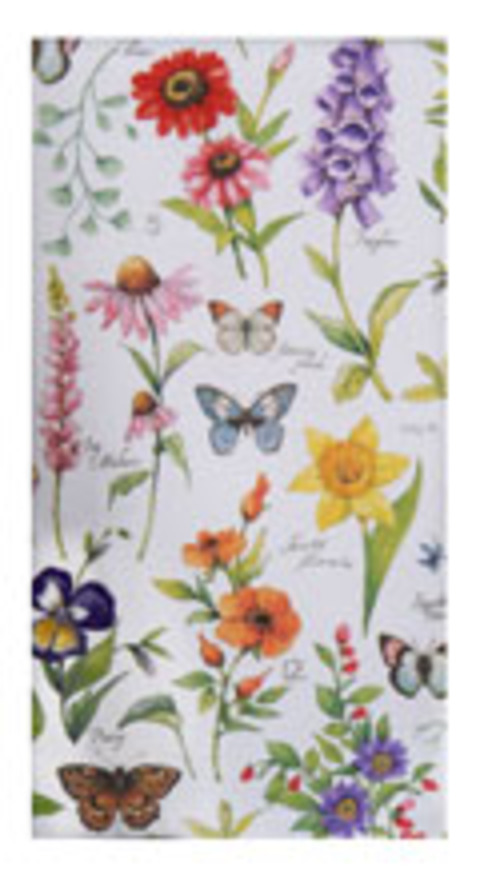 Kay Dee (R8393) Garden Walk Floral Toss Dual Purpose Terry Towel