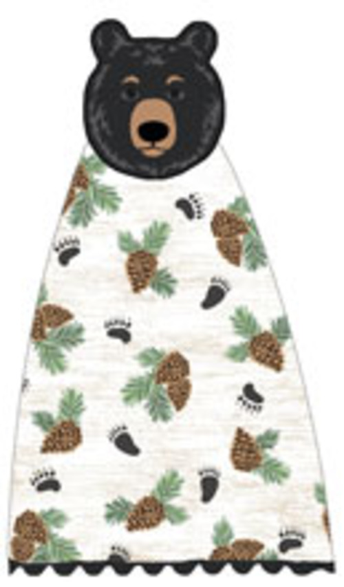 Kay Dee (R9964) Woodland Bear Hang-Ups Towel