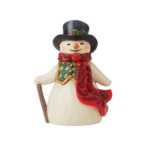 Jim Shore #6009008 Mini Snowman with Long, Red Scarf